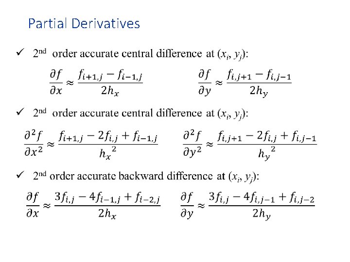 Partial Derivatives • 