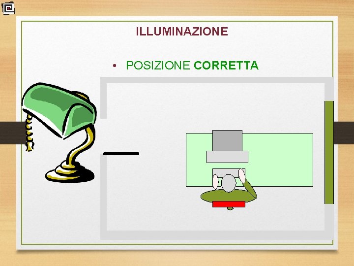 ILLUMINAZIONE • POSIZIONE CORRETTA 