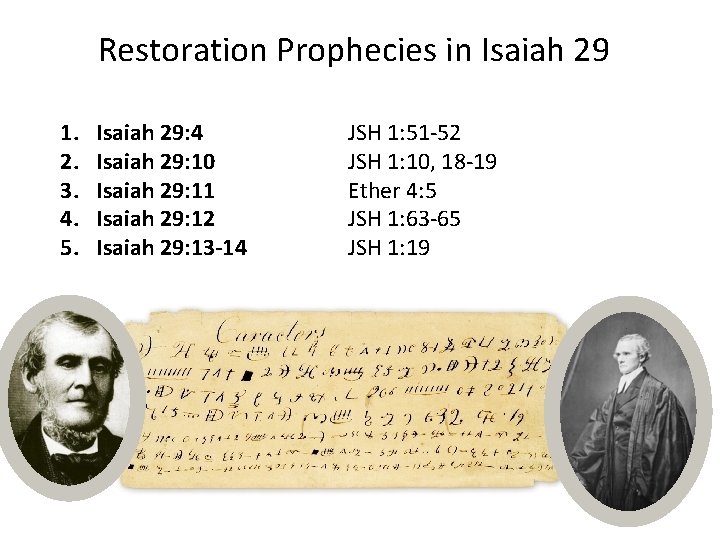 Restoration Prophecies in Isaiah 29 1. 2. 3. 4. 5. Isaiah 29: 4 Isaiah