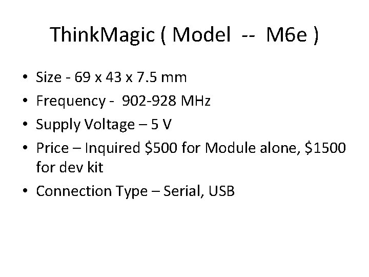 Think. Magic ( Model -- M 6 e ) Size - 69 x 43