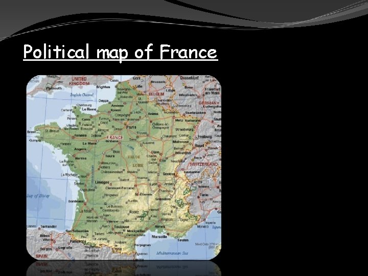 Political map of France 