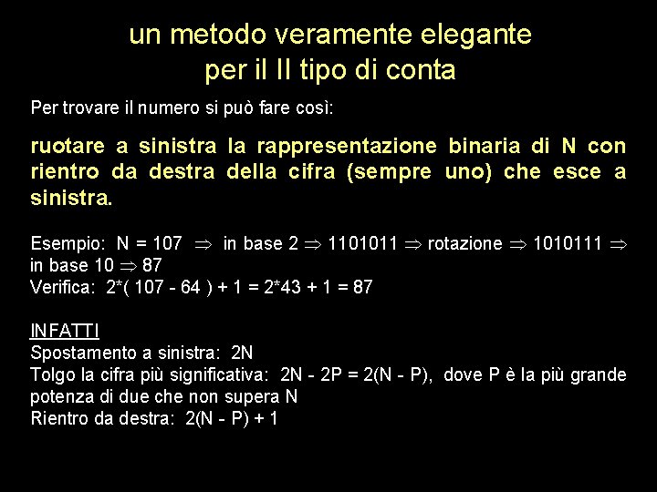 un metodo veramente elegante per il II tipo di conta Per trovare il numero