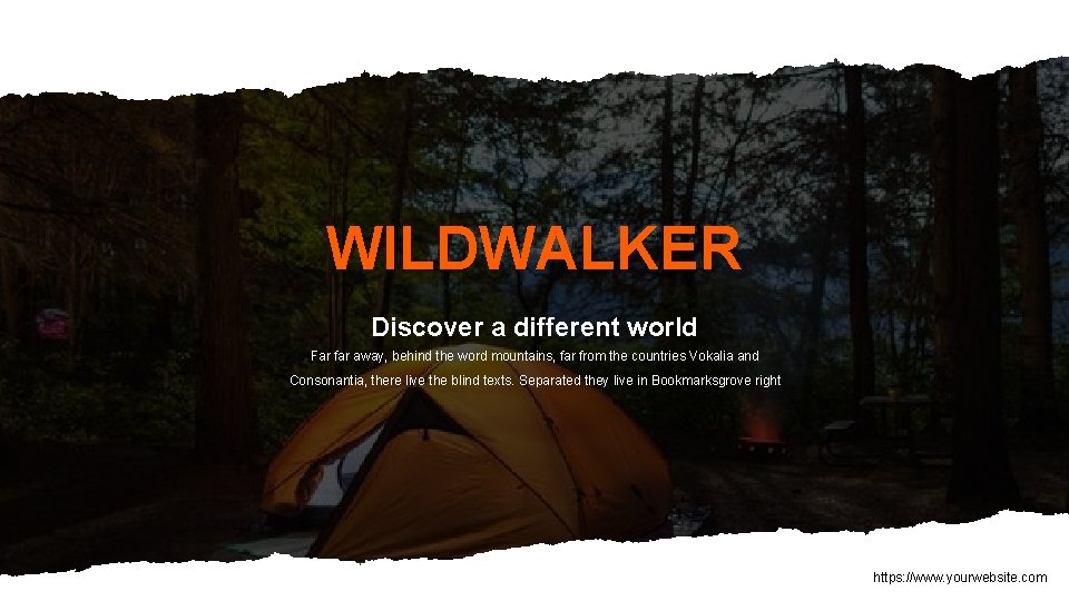 WILDWALKER Discover a different world Far far away, behind the word mountains, far from