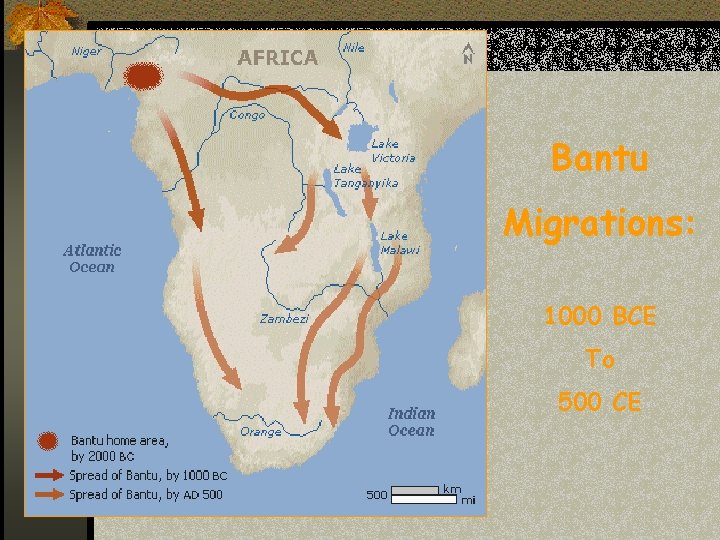 Bantu Migrations: 1000 BCE To 500 CE 