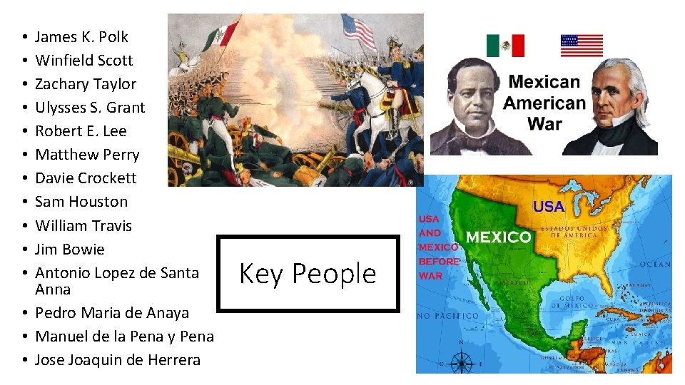 James K. Polk Winfield Scott Zachary Taylor Ulysses S. Grant Robert E. Lee Matthew