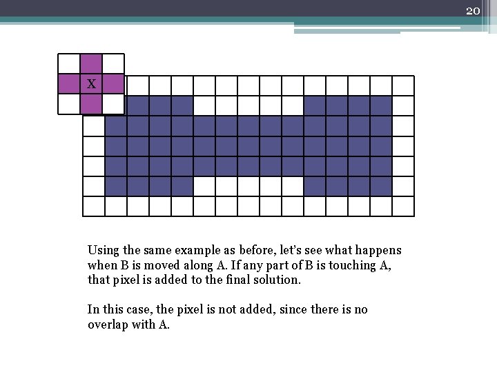 20 X Using the same example as before, let’s see what happens when B
