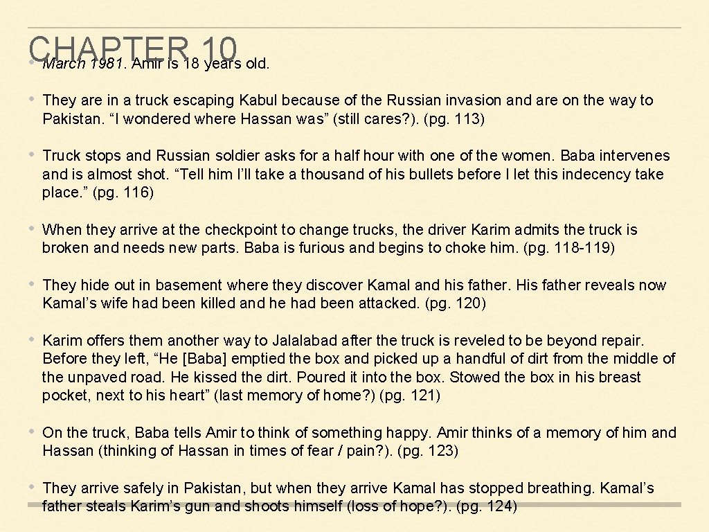 CHAPTER • March 1981. Amir is 1810 years old. • They are in a CHAPTER • March 1981. Amir is 1810 years old. • They are in a