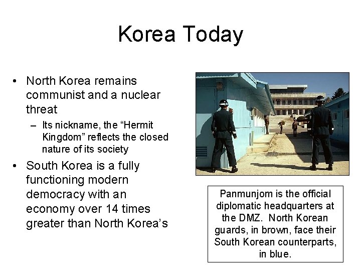 Korea Today • North Korea remains communist and a nuclear threat – Its nickname,