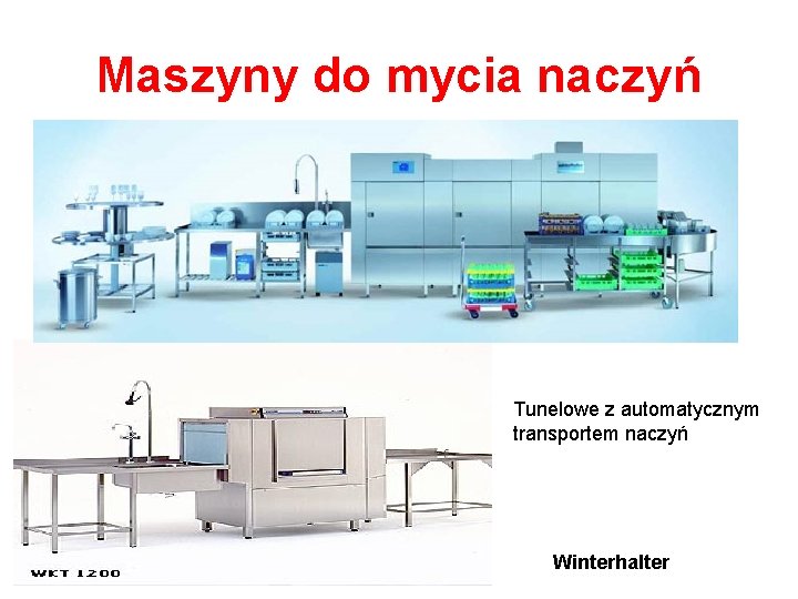 Maszyny do mycia naczyń Tunelowe z automatycznym transportem naczyń Winterhalter 