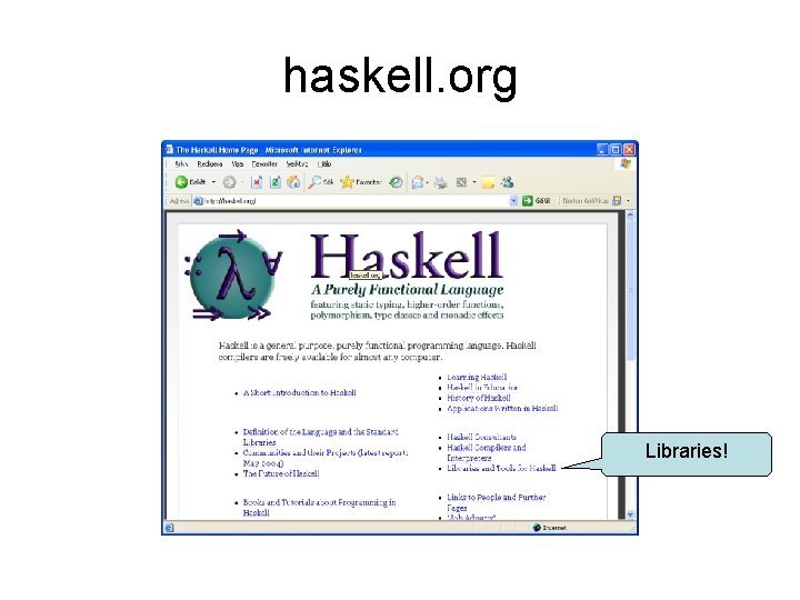 haskell. org Libraries! 