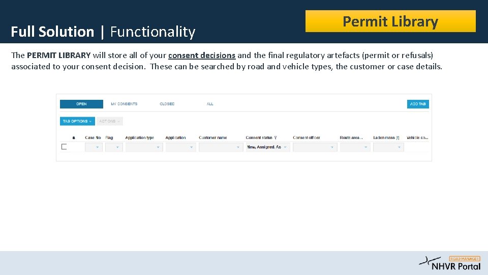 Full Solution | Functionality Permit Library The PERMIT LIBRARY will store all of your