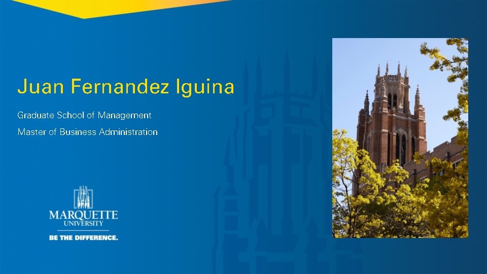 Juan Fernandez Iguina Graduate School of Management Master of Business Administration 