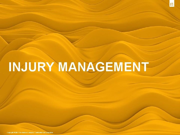 INJURY MANAGEMENT Copyright © 2017 The Nielsen Company. Confidential and proprietary. 