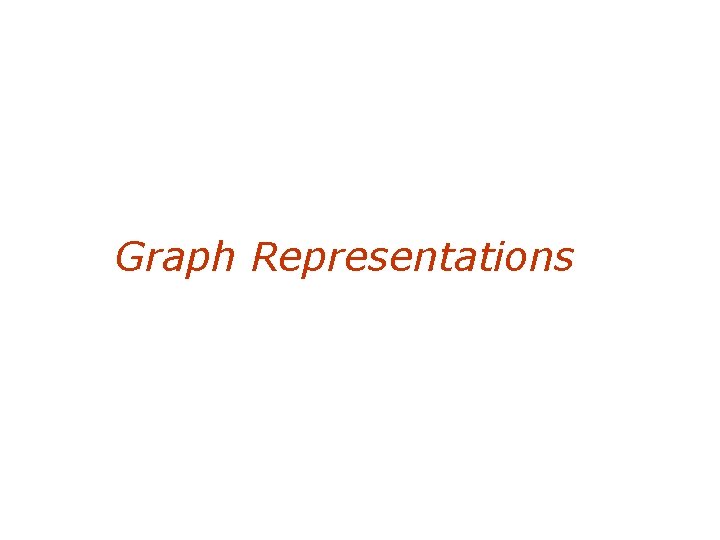Graph Representations 