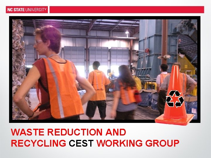 WASTE REDUCTION AND RECYCLING CEST WORKING GROUP 