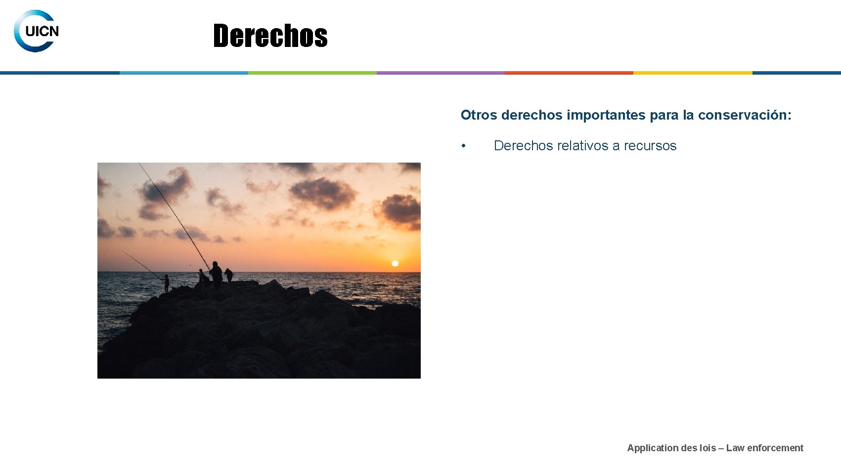 Derechos Otros derechos importantes para la conservación: • Derechos relativos a recursos Application des