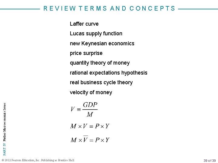 REVIEW TERMS AND CONCEPTS Laffer curve Lucas supply function new Keynesian economics price surprise