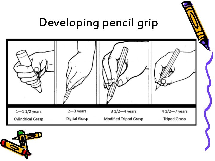 Developing pencil grip 