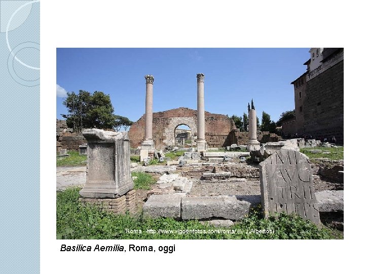 Basilica Aemilia, Roma, oggi 