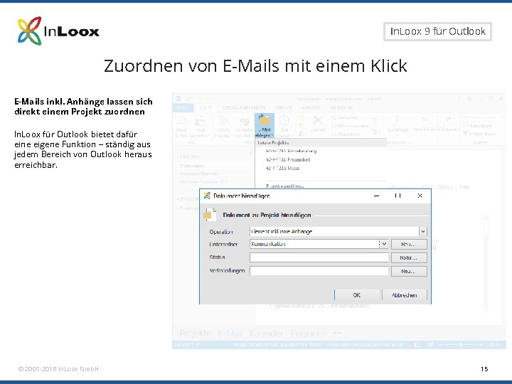 Seite 15 In. Loox 9 für Outlook Zuordnen von E-Mails mit einem Klick E-Mails