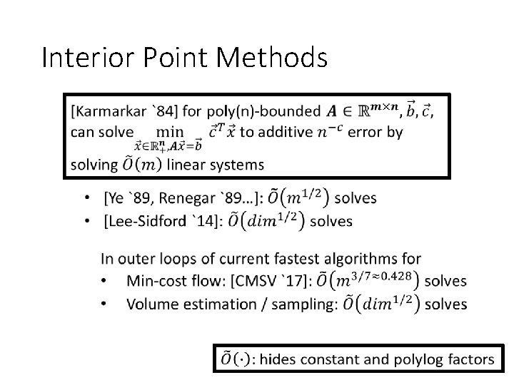 Interior Point Methods 