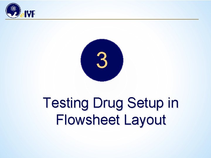 3 Testing Drug Setup in Flowsheet Layout 