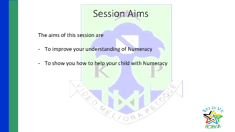 Session Aims The aims of this session are - To improve your understanding of
