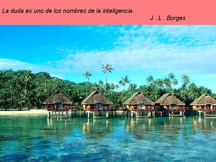 La duda es uno de los nombres de la inteligencia. J. L. Borges 