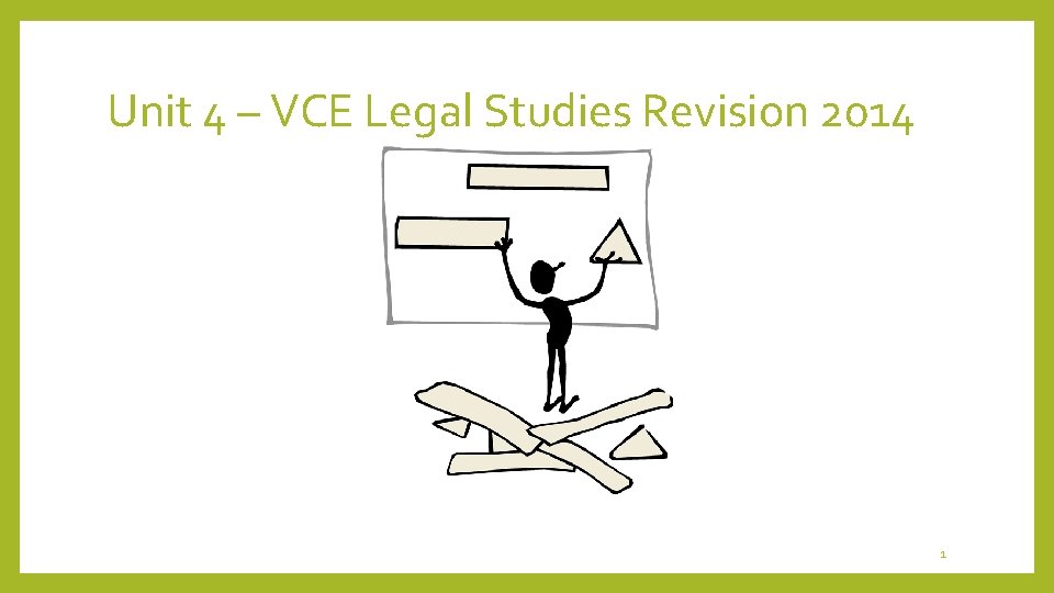 Unit 4 – VCE Legal Studies Revision 2014 1 