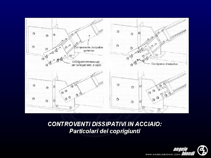 CONTROVENTI DISSIPATIVI IN ACCIAIO: Particolari dei coprigiunti 