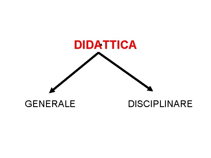 DIDATTICA GENERALE DISCIPLINARE 