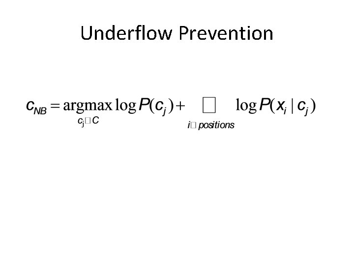 Underflow Prevention 