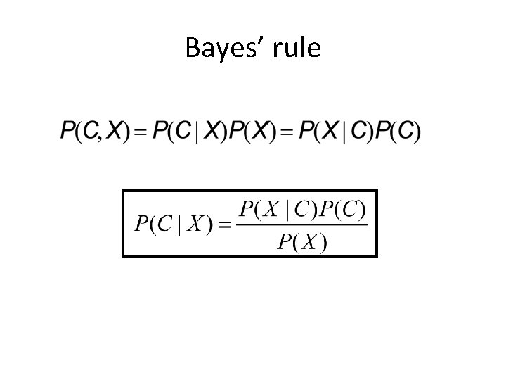 Bayes’ rule 