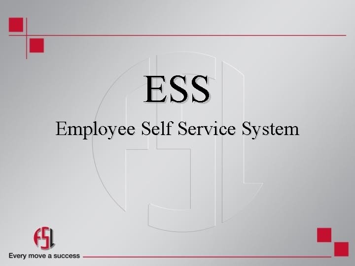 ESS Employee Self Service System 