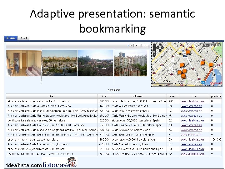 Adaptive presentation: semantic bookmarking Adaptive presentation: semantic bookmarking
