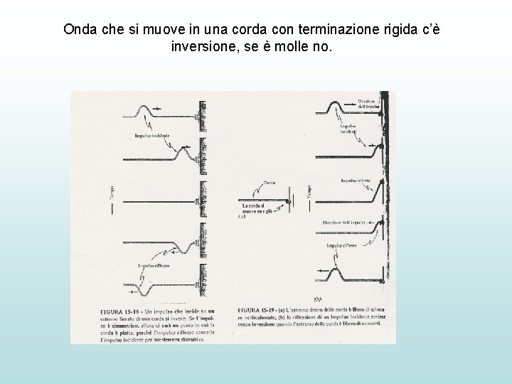 Onda che si muove in una corda con terminazione rigida c’è inversione, se è