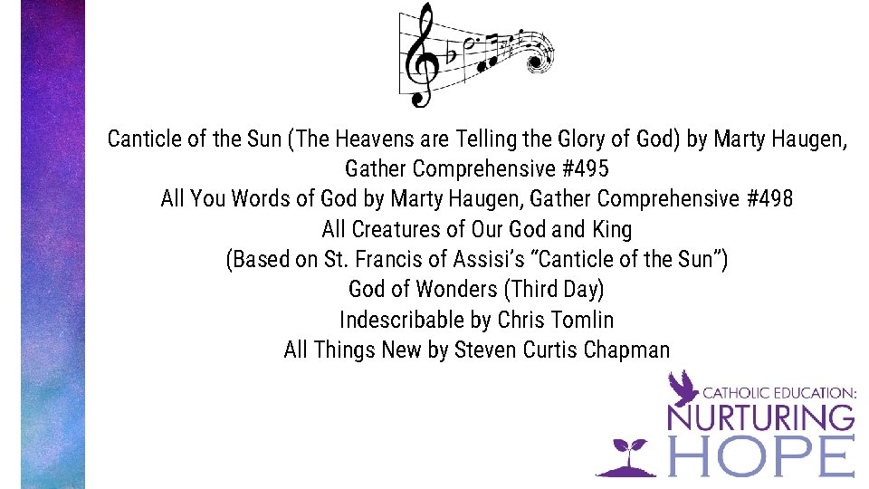 Canticle of the Sun (The Heavens are Telling the Glory of God) by Marty