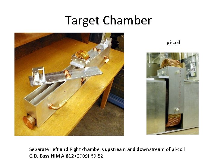 Target Chamber pi-coil Separate Left and Right chambers upstream and downstream of pi-coil C.