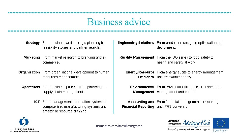 Get the right expertise for your business Know