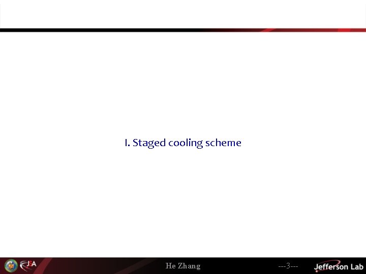 I. Staged cooling scheme He Zhang ---3 --- 