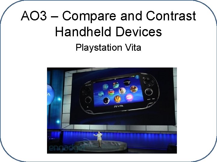 AO 3 – Compare and Contrast Handheld Devices Playstation Vita 