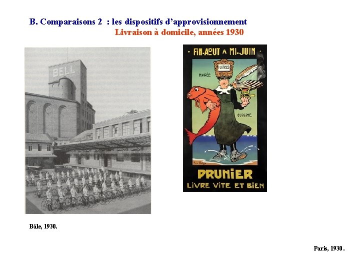 B. Comparaisons 2 : les dispositifs d’approvisionnement Livraison à domicile, années 1930 Bâle, 1930.