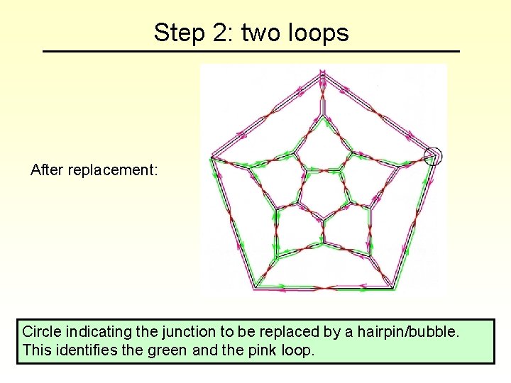 Step 2: two loops After replacement: Circle indicating the junction to be replaced by