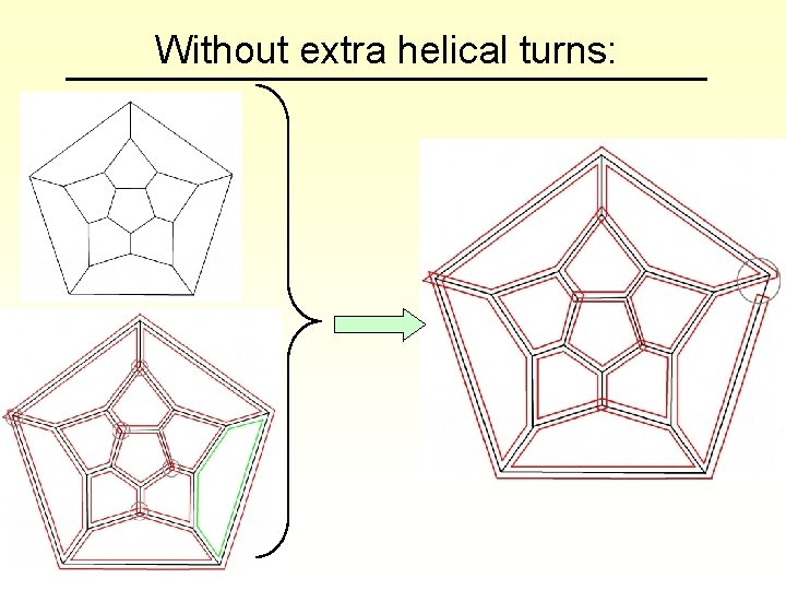 Without extra helical turns: 