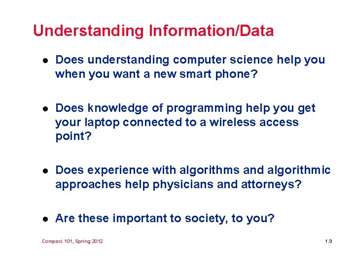 Understanding Information/Data l Does understanding computer science help you when you want a new