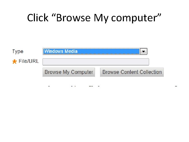 Click “Browse My computer” 