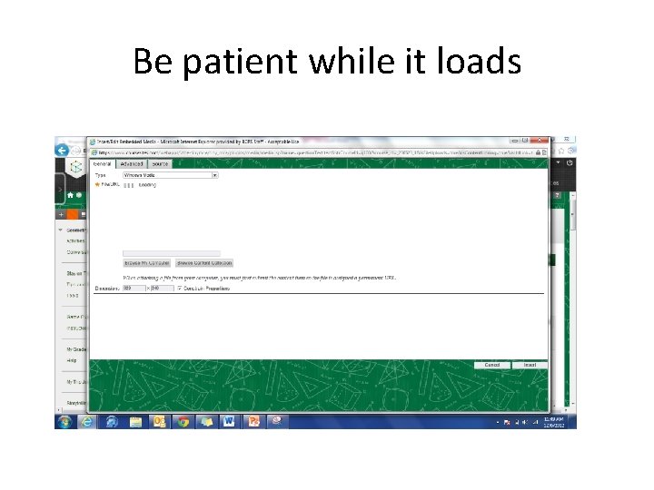 Be patient while it loads 