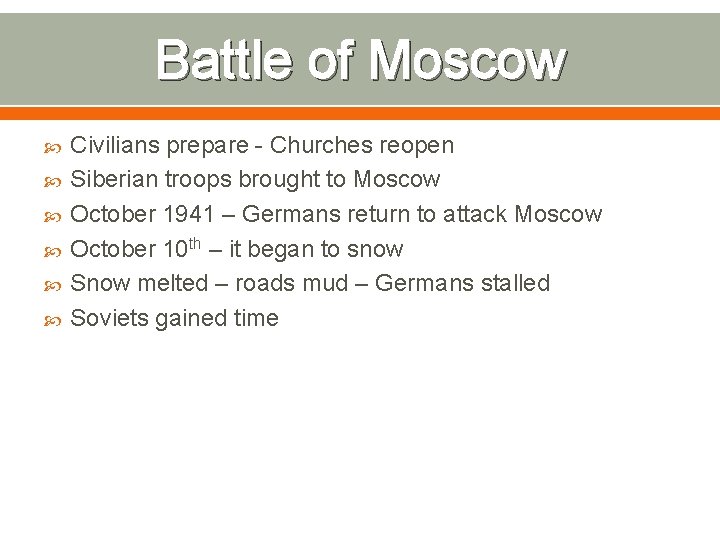 Battle of Moscow Civilians prepare - Churches reopen Siberian troops brought to Moscow October