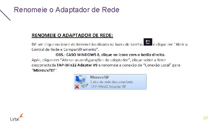 Renomeie o Adaptador de Rede 37 