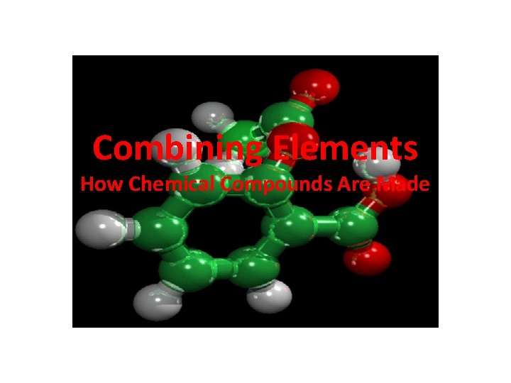 Combining Elements How Chemical Compounds Are Made 